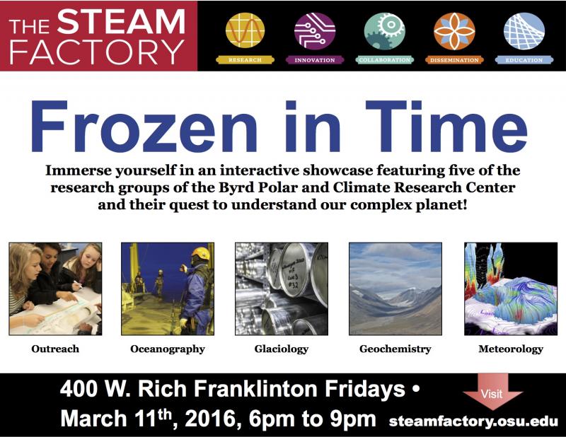 Flyer Frozen in Time Activities