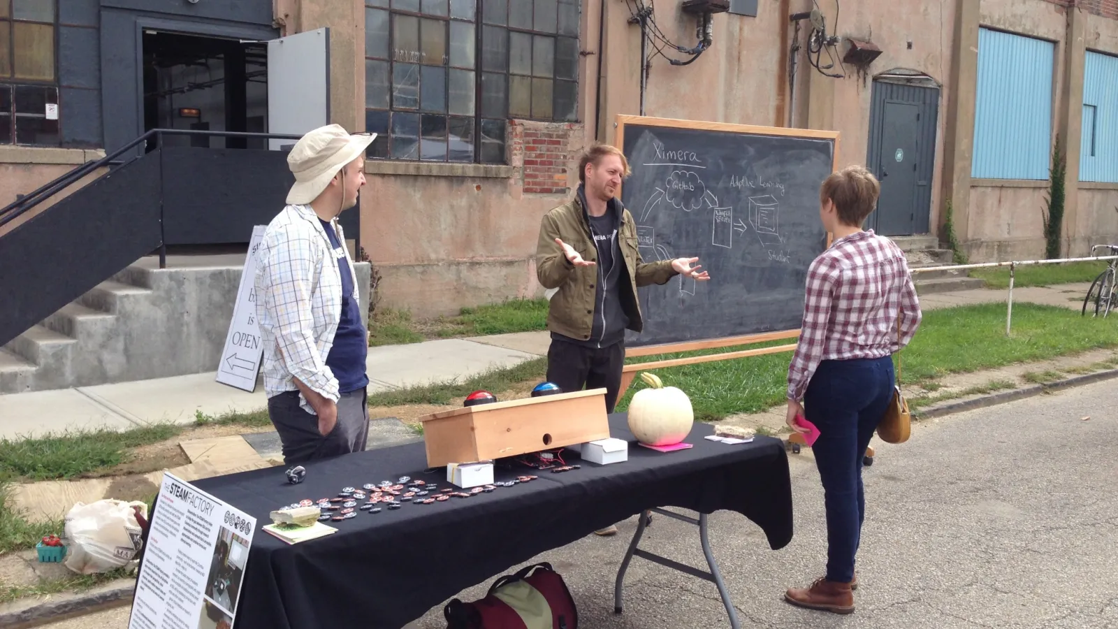 STEAM members present at a 400 W. Rich market