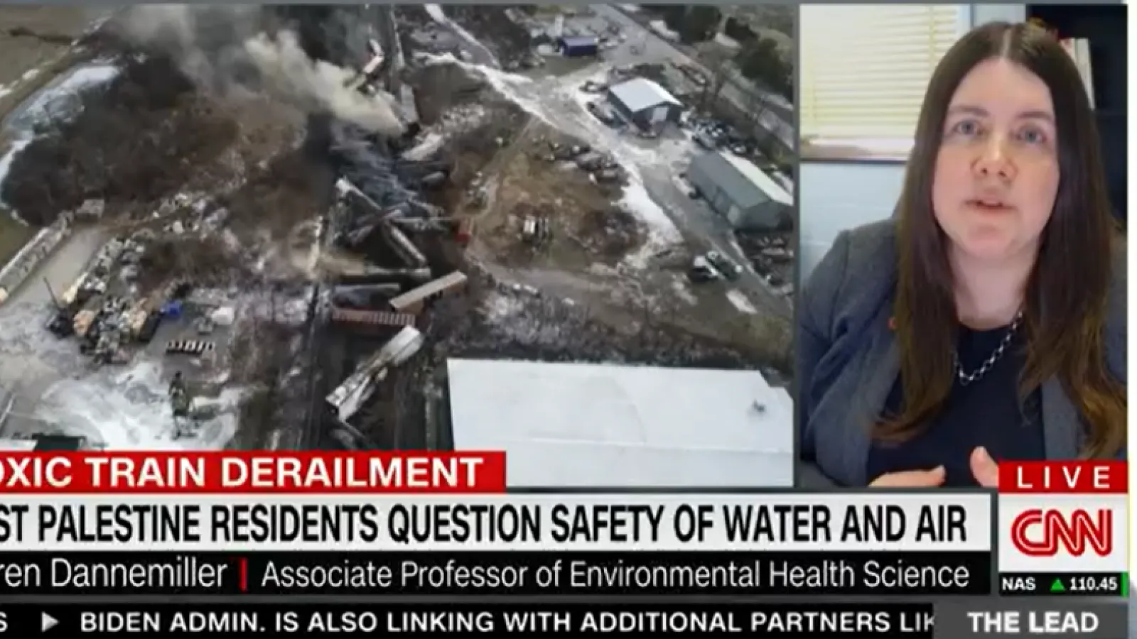 Karen Dannemiller discussing East Palestine on CNN