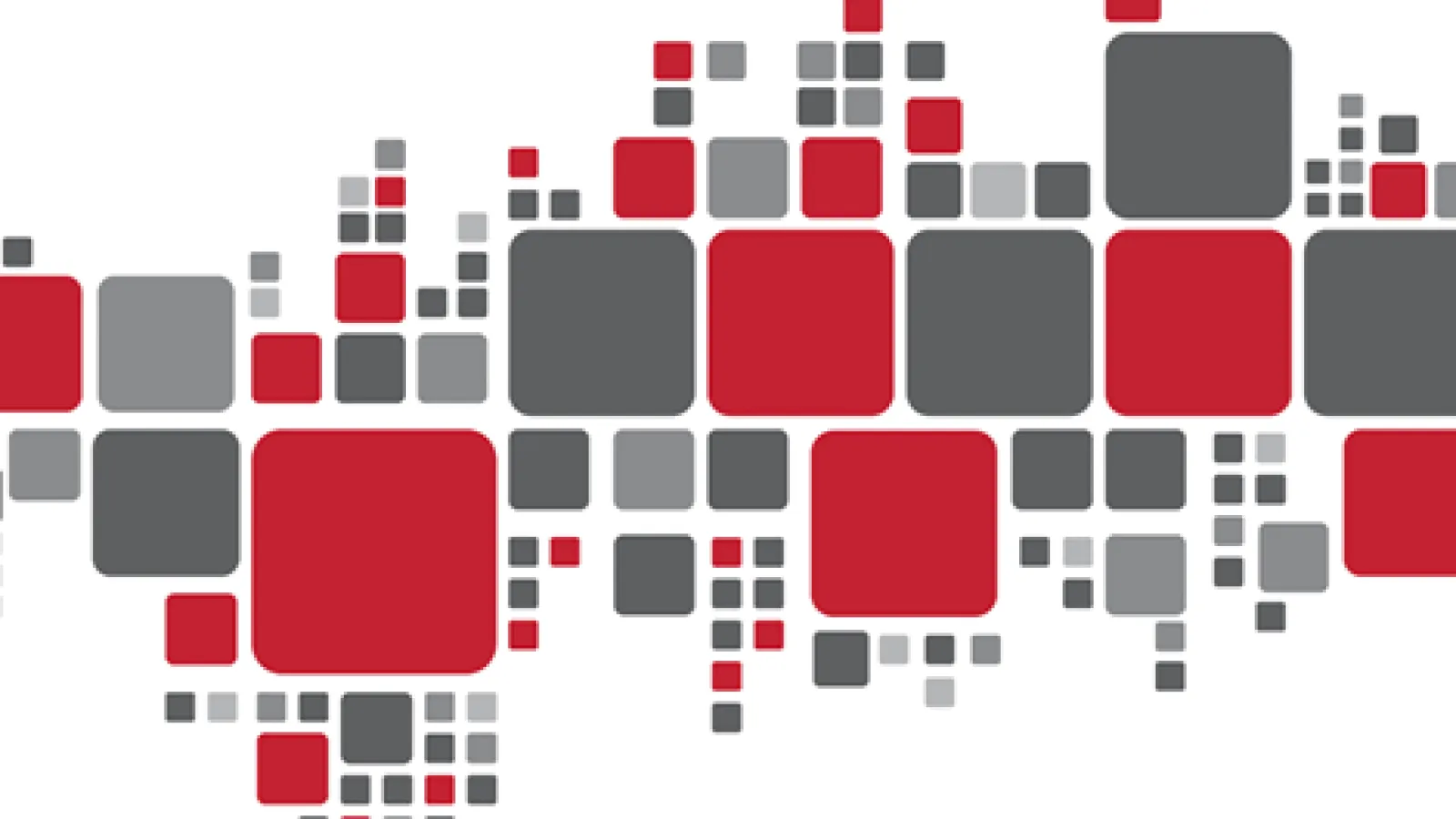 A pattern of red and grey squares