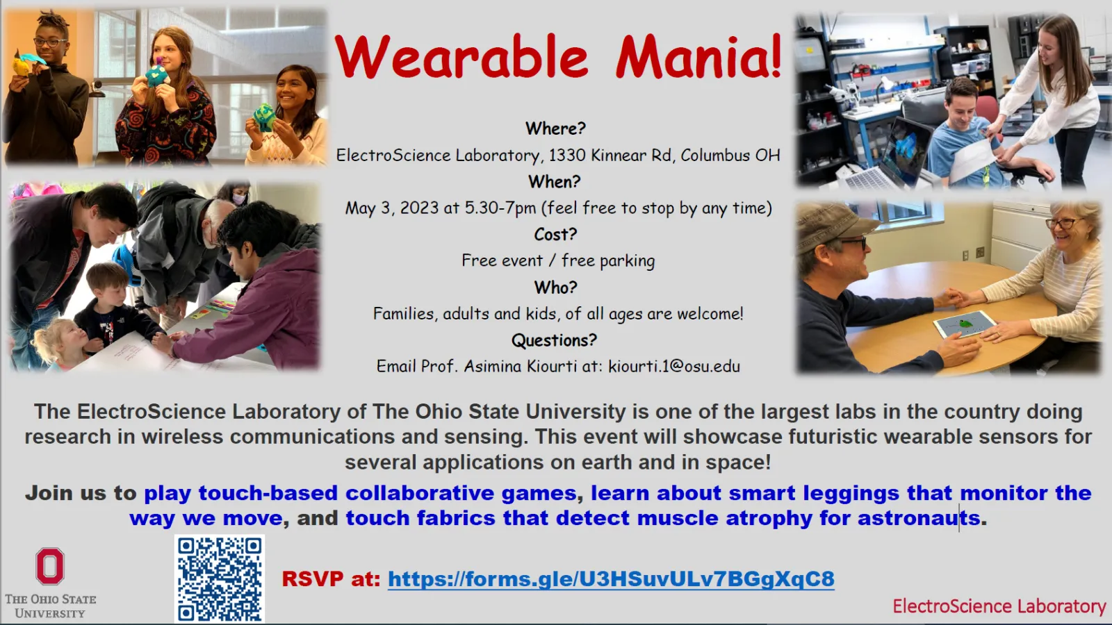 Flyer advertising Wearable Mania, details in article