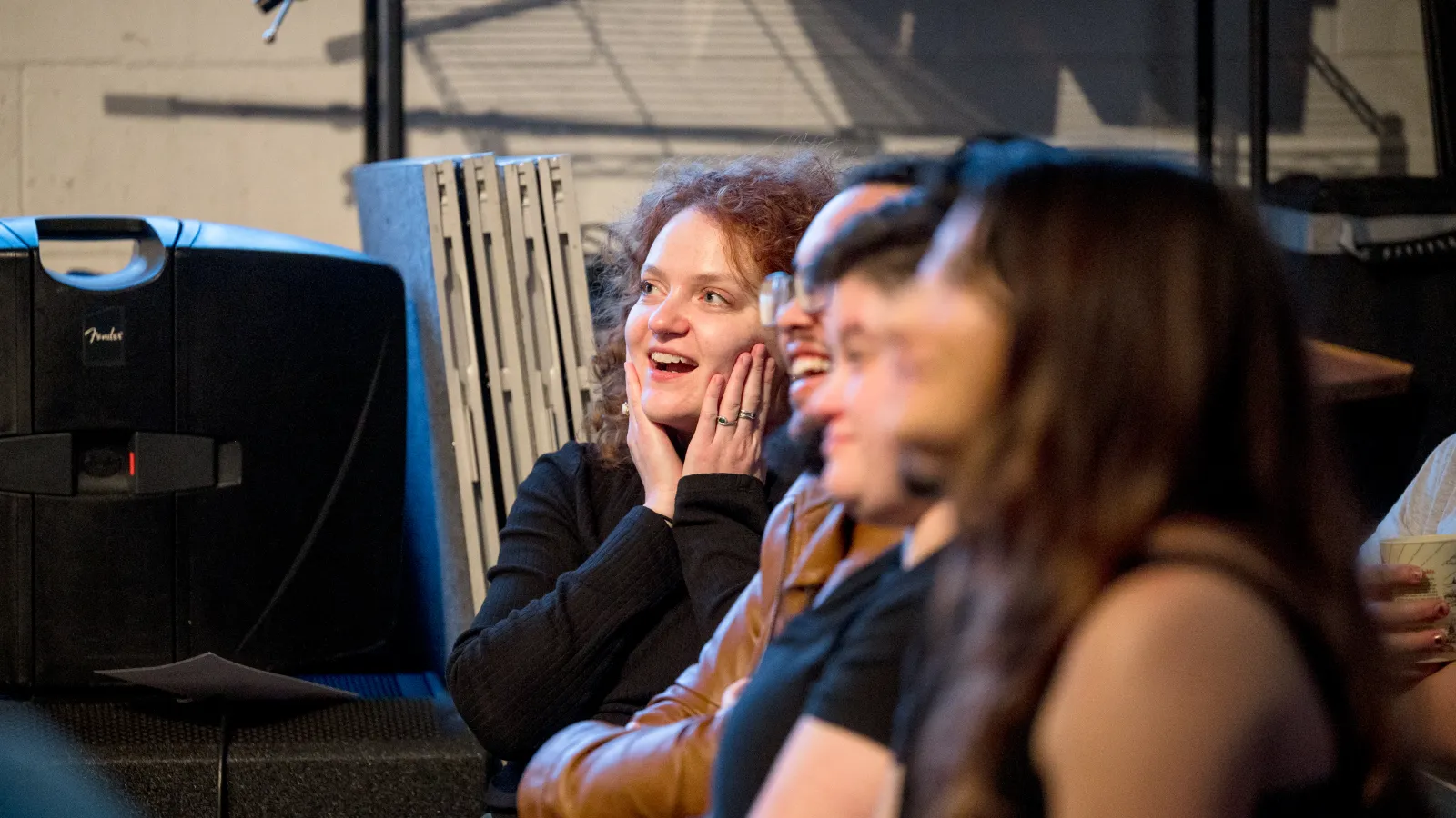 People listening to the STEAM Stories show at Wild Goose Creative