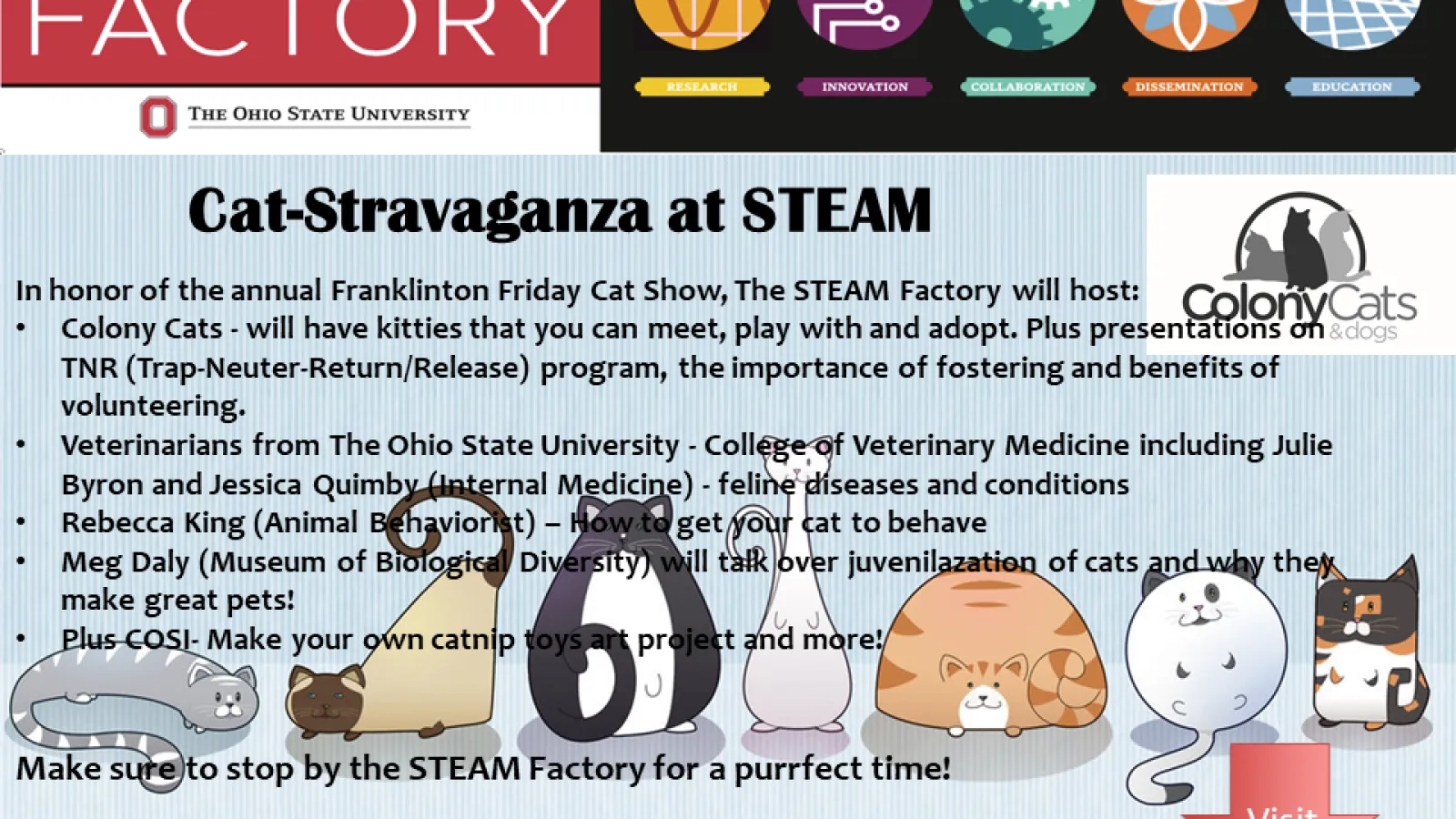 January Franklinton Friday Cat-Stravaganza flyer