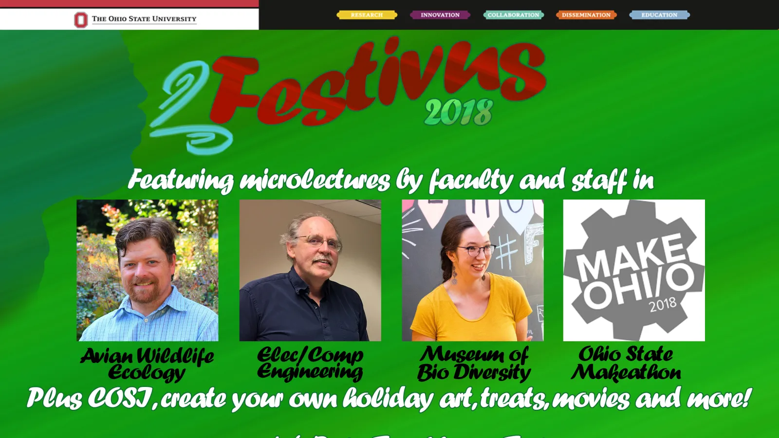 flyer for the December Franklinton Friday, contains all information featured on this page.