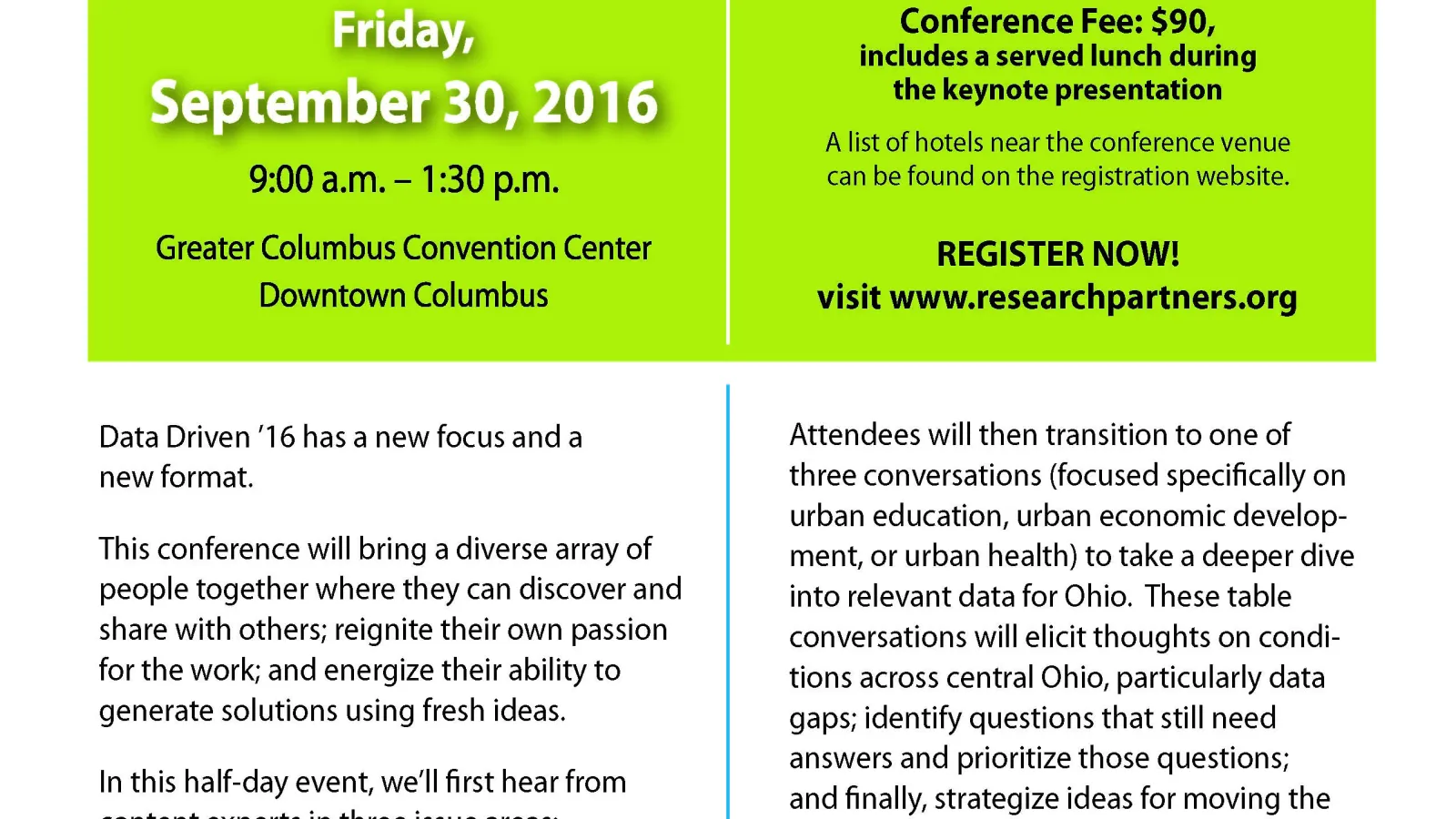 Data Driven '16 Flyer