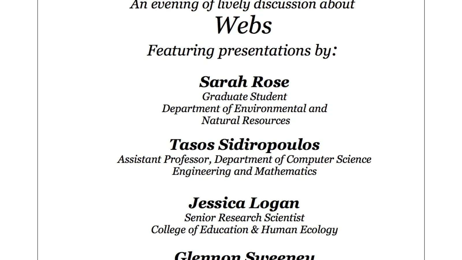 WEBS flyer