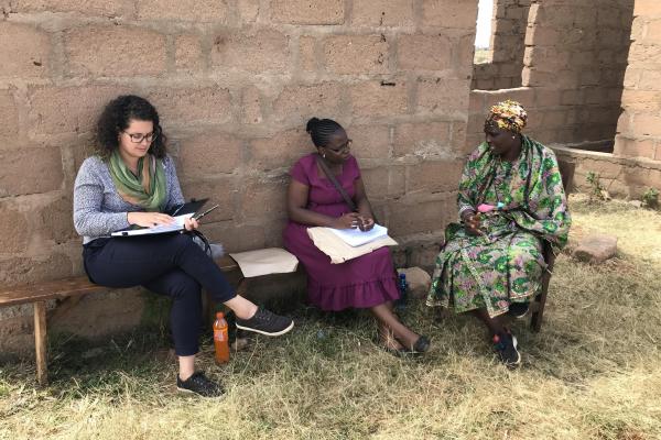 Mary Rodriguez works with community partners in Tanzania to collect data about agricultural needs in an arid area of the country.