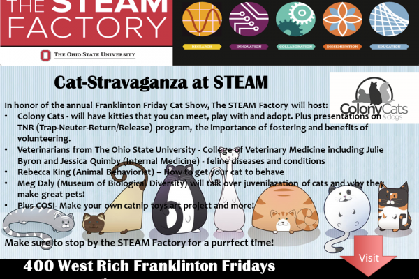 January Franklinton Friday Cat-Stravaganza flyer January Franklinton Friday Cat-Stravaganza flyer