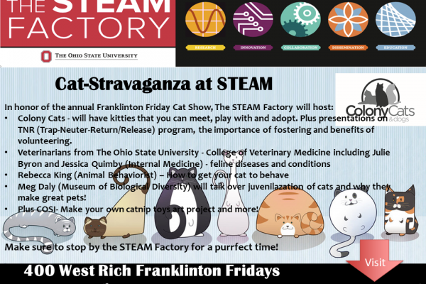 January Franklinton Friday Cat-Stravaganza flyer