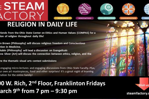 March Franklinton Friday Flyer, Religion in Daily Life March Franklinton Friday Flyer, Religion in Daily Life
