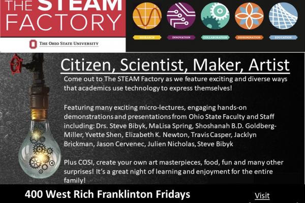 February Franklinton Friday Flyer for the STEAM Factory