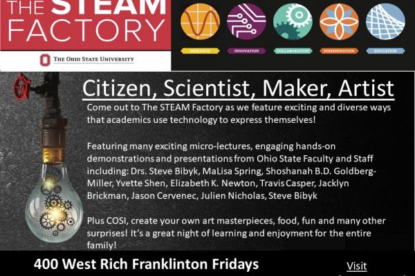 February Franklinton Friday Flyer for the STEAM Factory February Franklinton Friday Flyer for the STEAM Factory