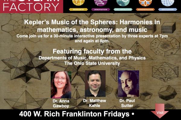Join us for Kepler's Music of the Spheres at 7 and again at 8