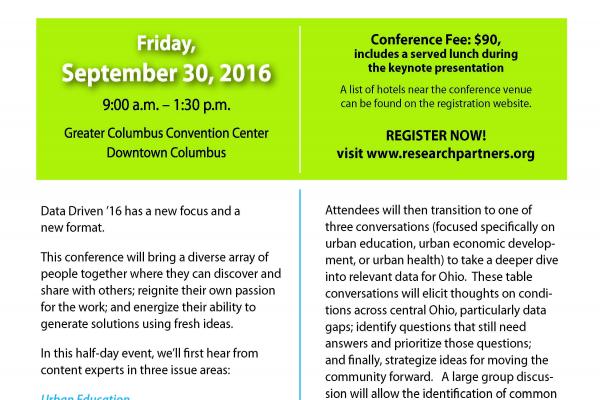 Data Driven '16 Flyer Data Driven '16 Flyer
