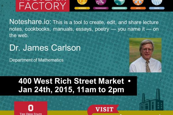 Flyer for STEAM at 400 West Rich Market on January 24, 2015 Flyer for STEAM at 400 West Rich Market on January 24, 2015