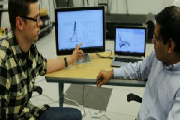Prof. Srinivasan and Handford In the OSU Movement Lab