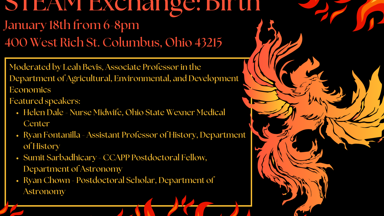 Flyer for STEAM Exchange (info in article below)