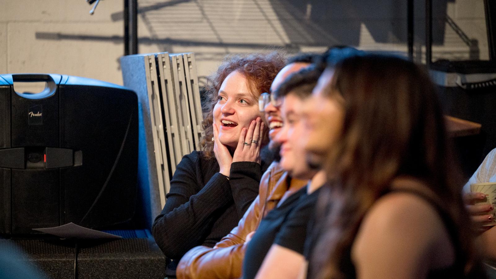 People listening to the STEAM Stories show at Wild Goose Creative